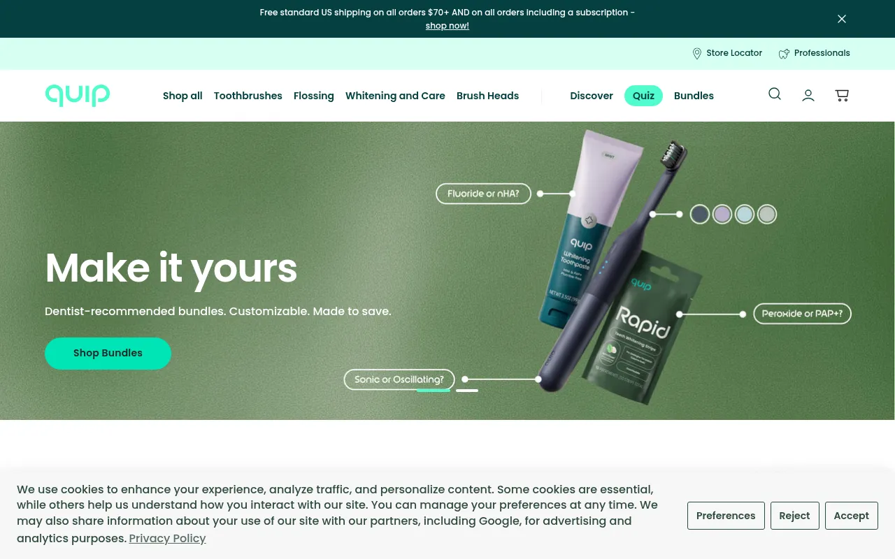 Screenshot of getquip.com