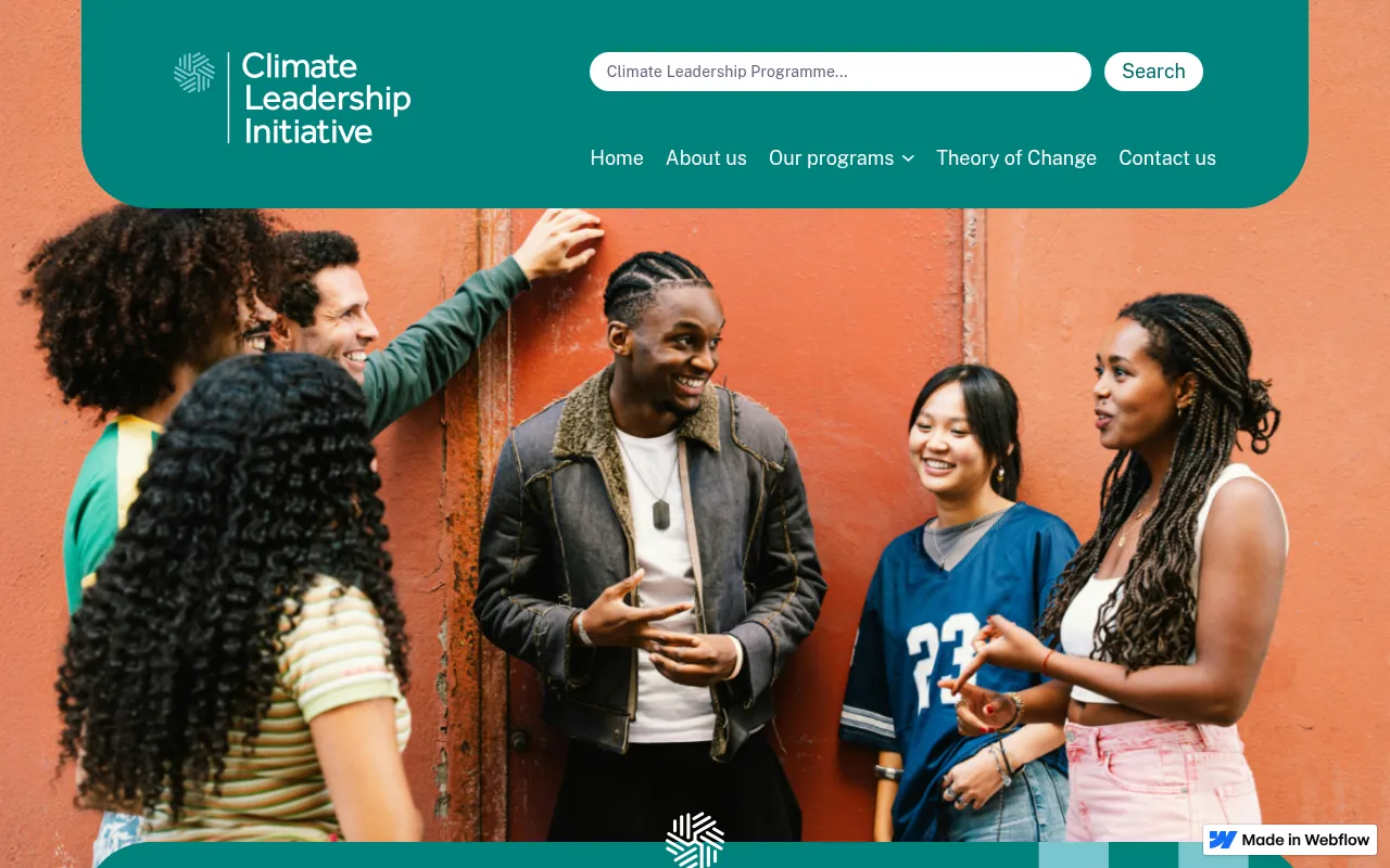 Screenshot of climate-leadership-initiative.webflow.io
