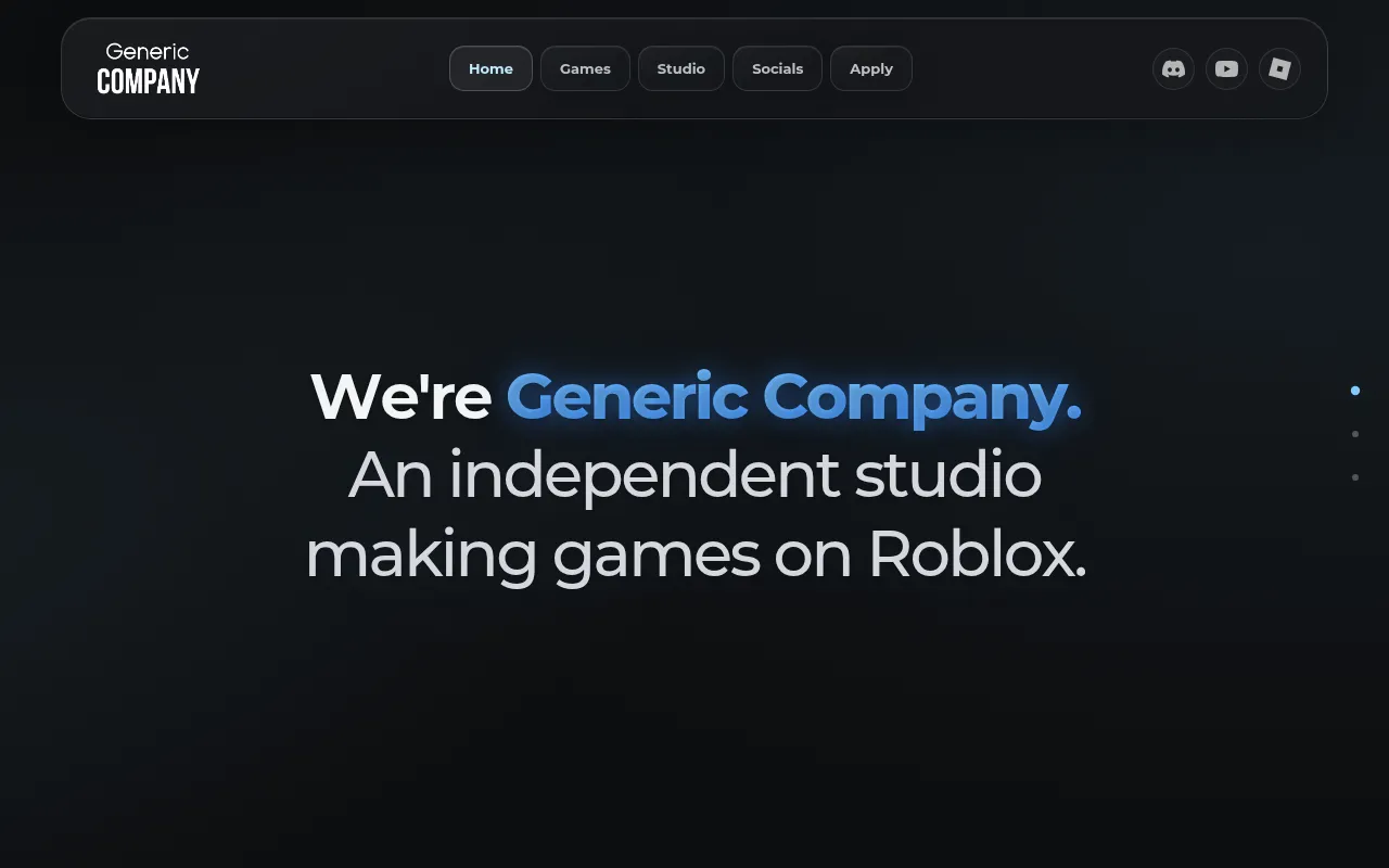 Screenshot of genericcompany.gg
