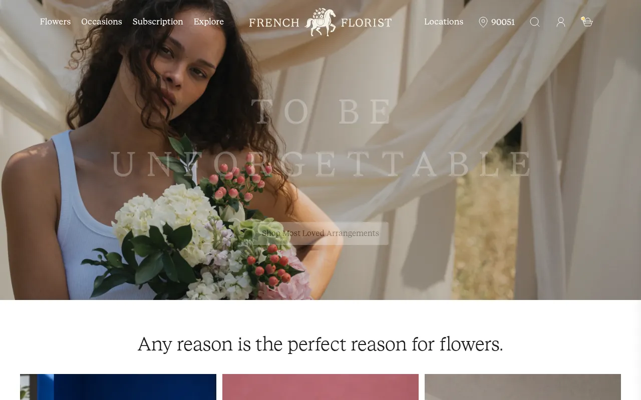 Screenshot of frenchflorist.com