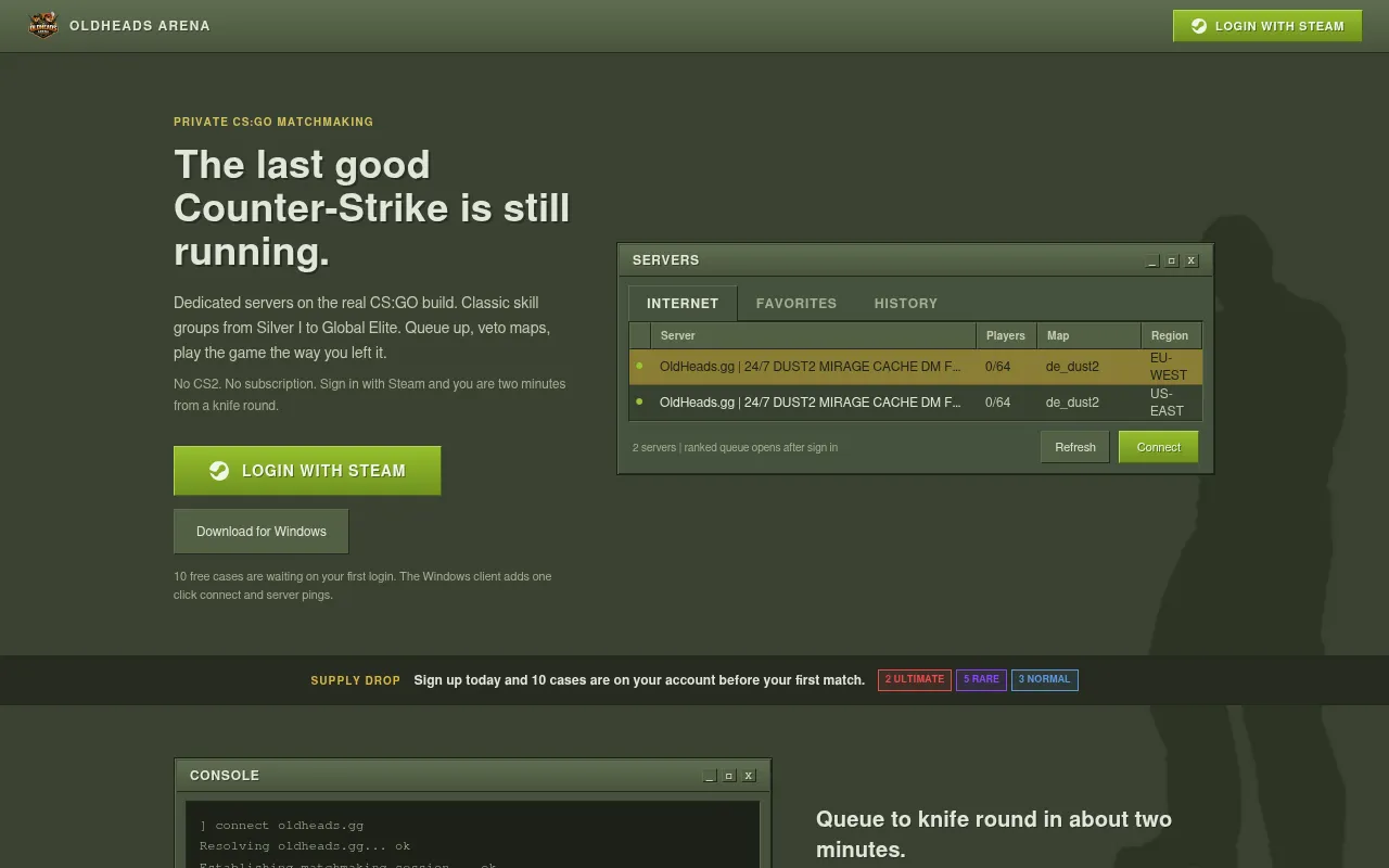 Screenshot of oldheads.gg