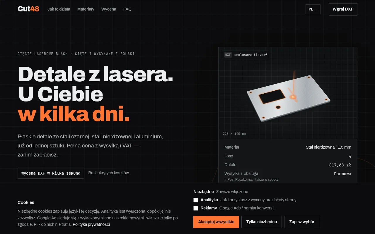 Screenshot of cut48.pl