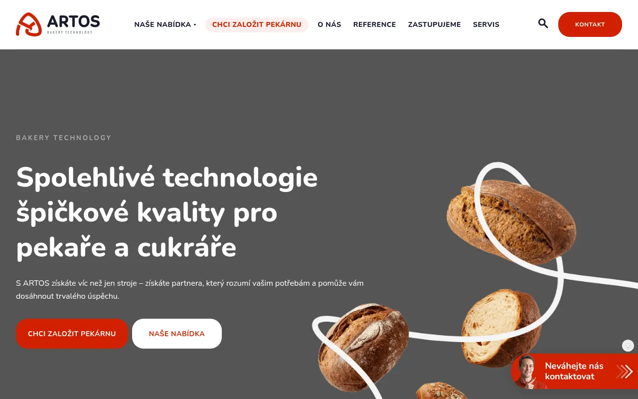 Screenshot of artos.cz