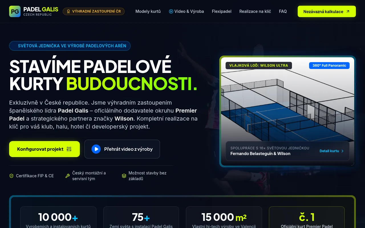 Screenshot of padelnaklic.panda.drino.net