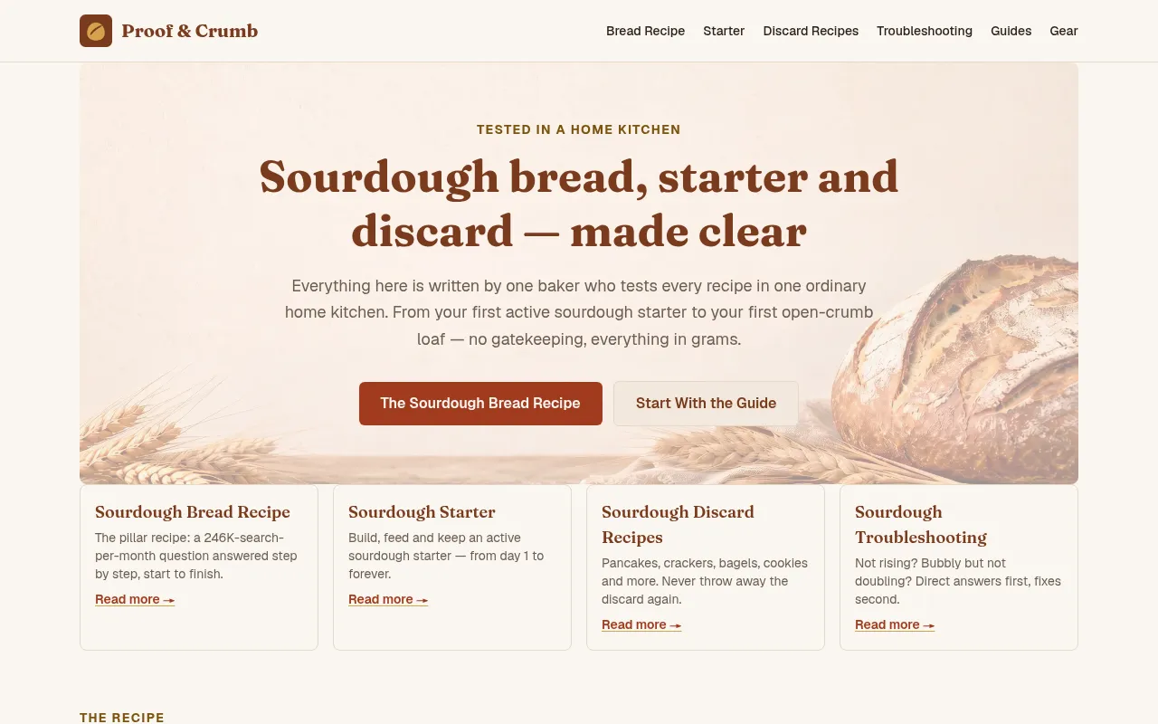Screenshot of proofcrumb.com