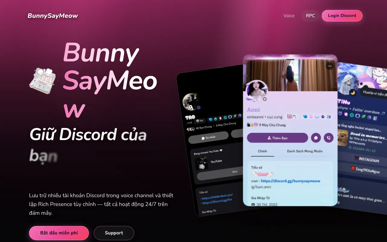 Screenshot of bunnysaymeow.lol