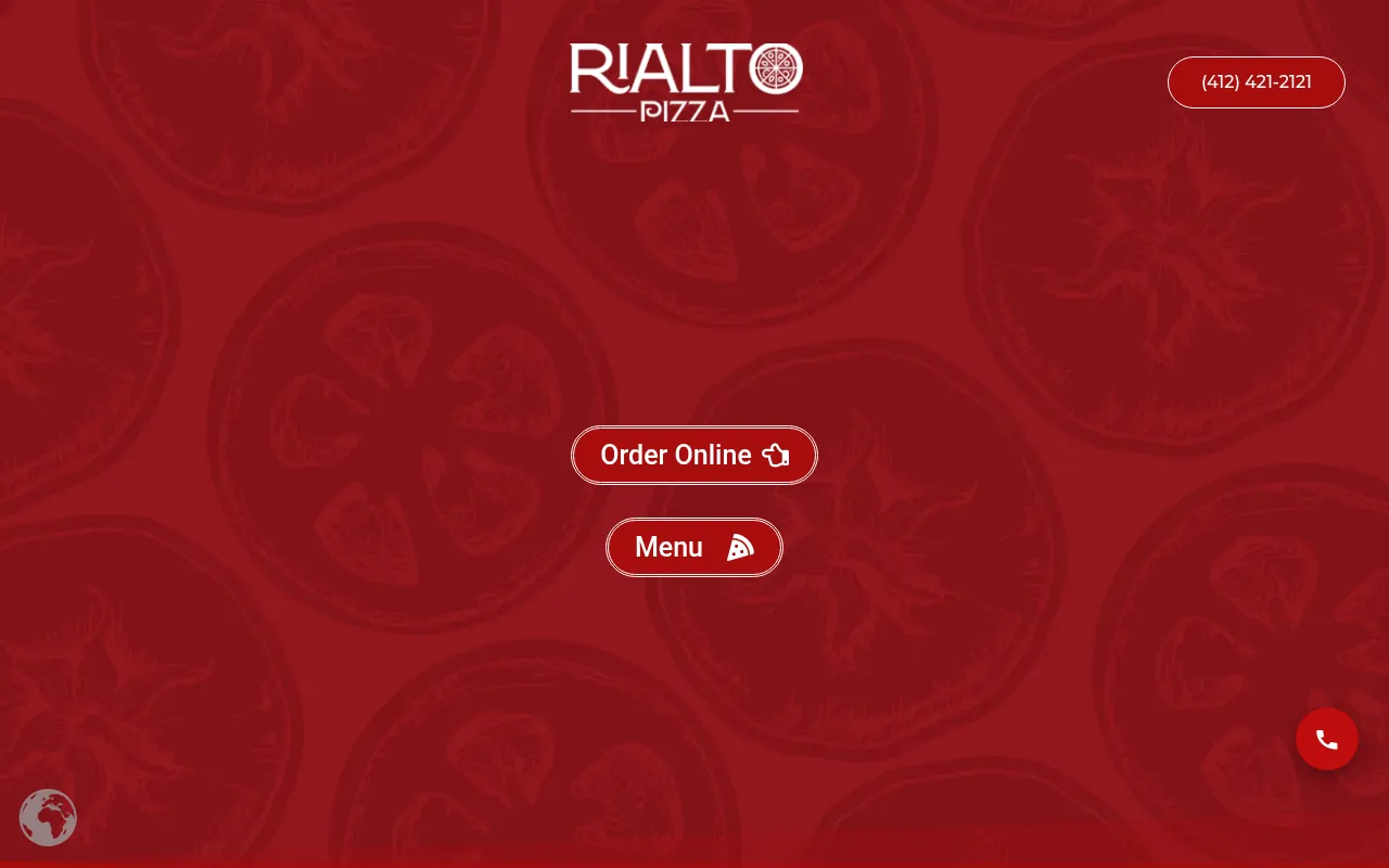 Screenshot of rialto.pizza