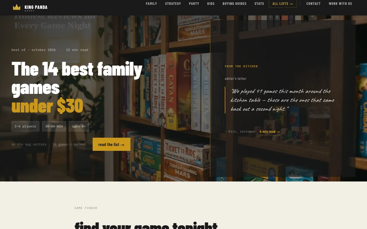 Screenshot of kingpandagames.com