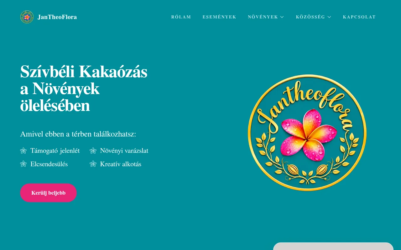 Screenshot of jantheoflora.hu
