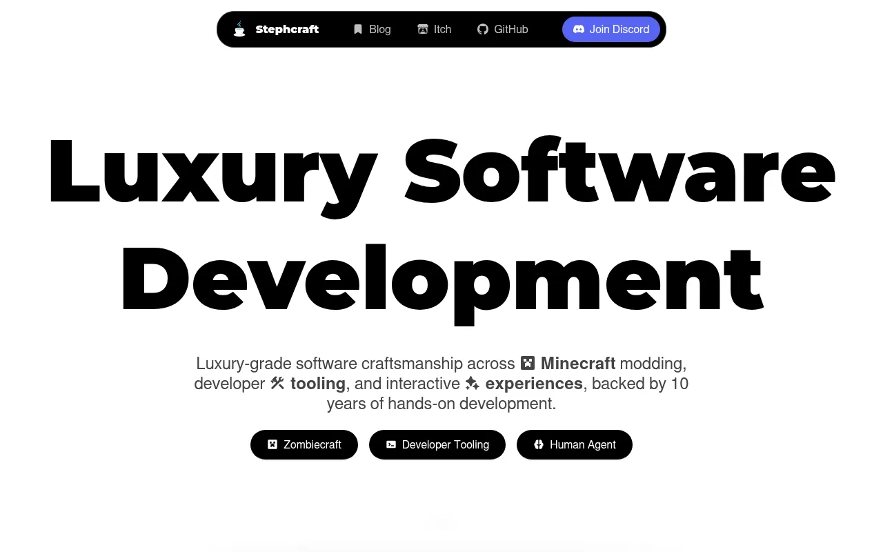 Screenshot of stephcraft.net