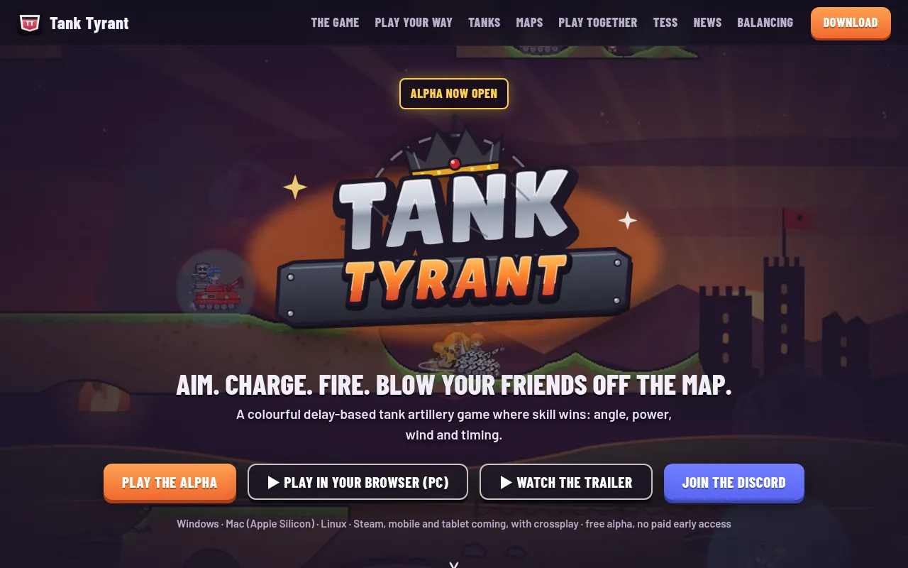Screenshot of tanktyrant.com