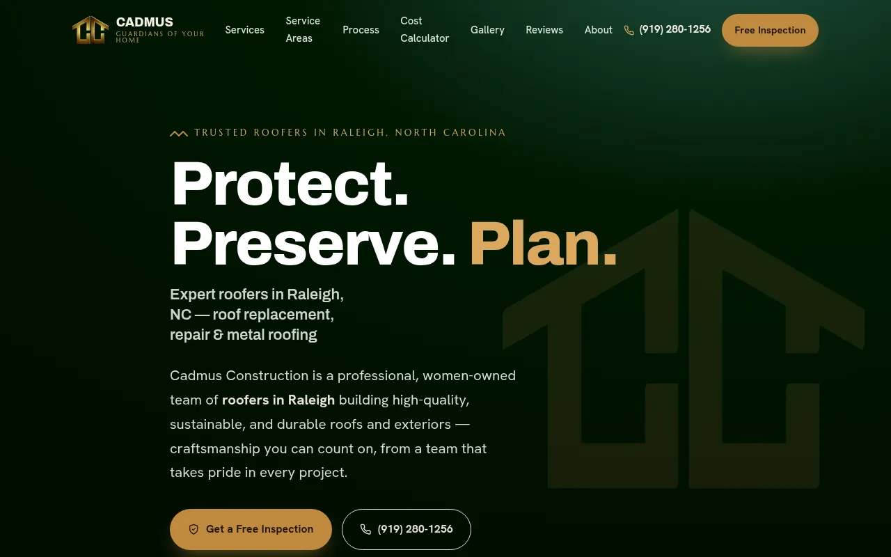 Screenshot of cadmusconstruction.com