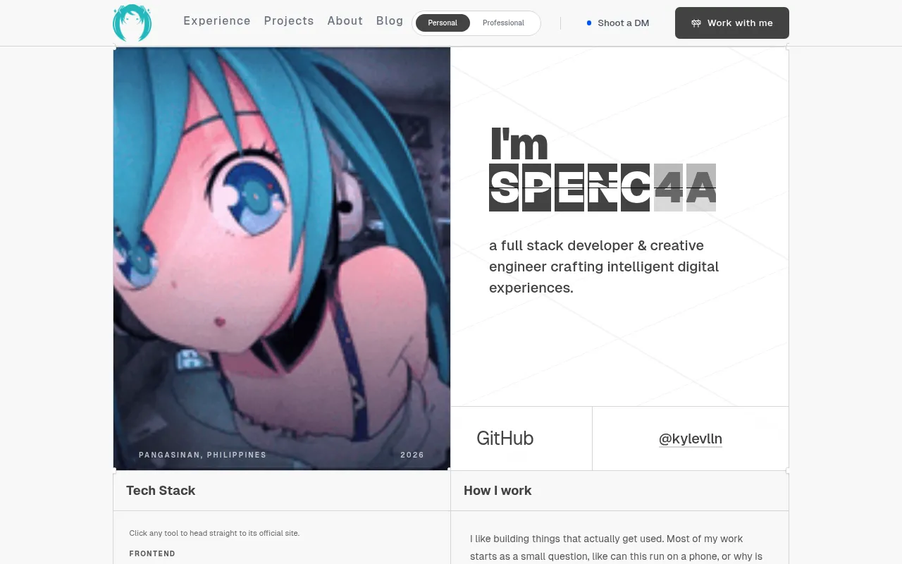 Screenshot of spencercalimlim.site