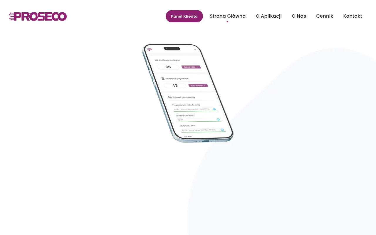 Screenshot of proseco.app
