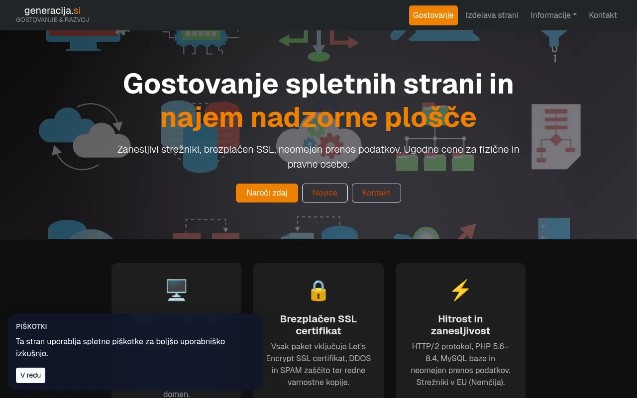 Screenshot of generacija.si