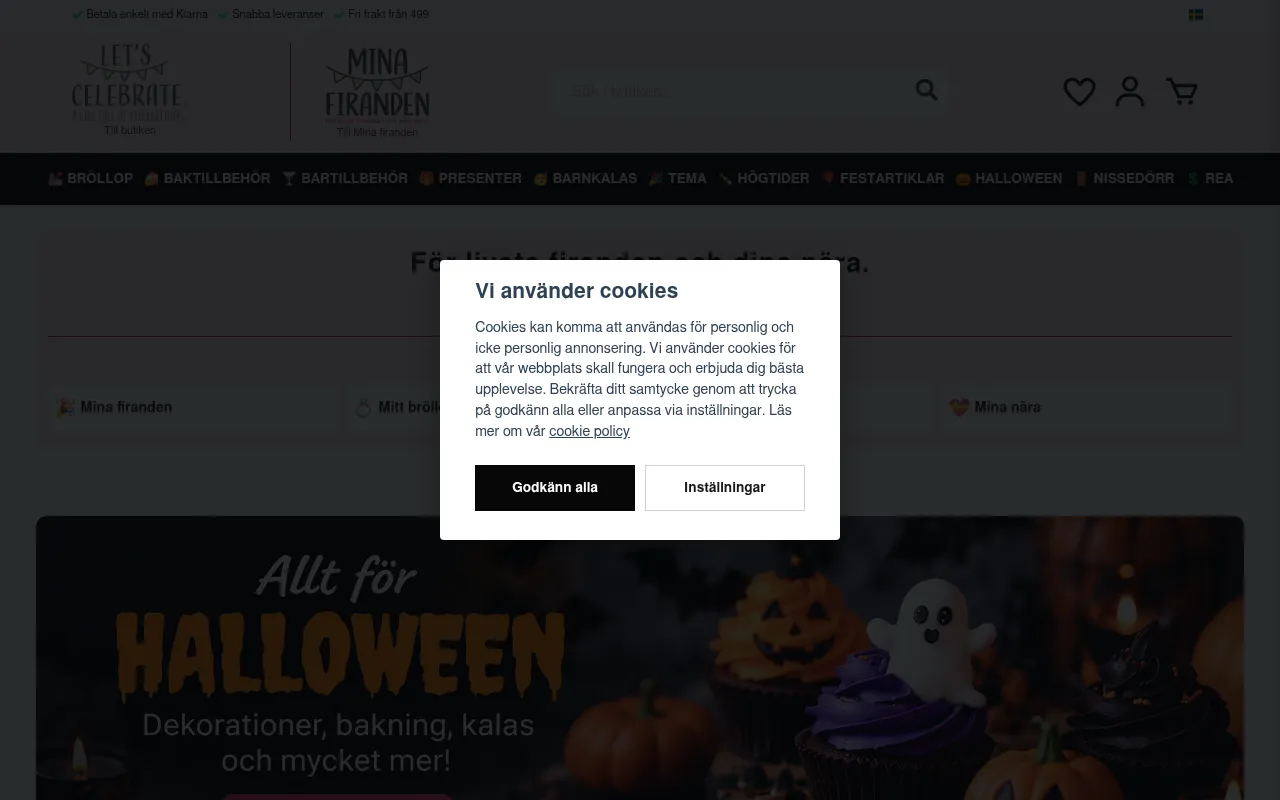 Screenshot of letscelebrate.se