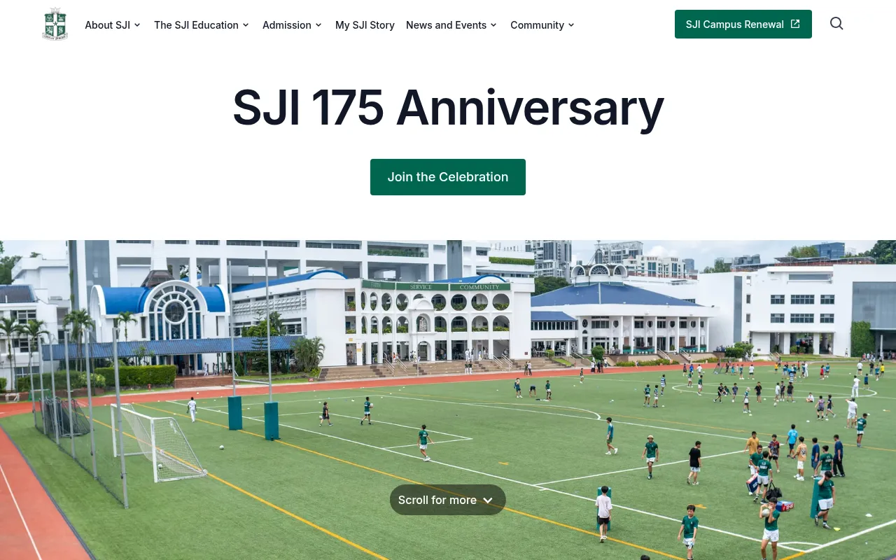 Screenshot of sji.edu.sg