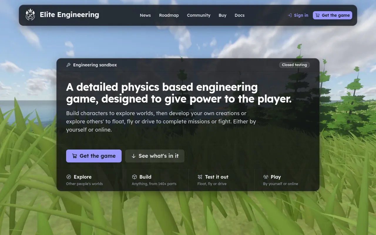 Screenshot of elite.engineering