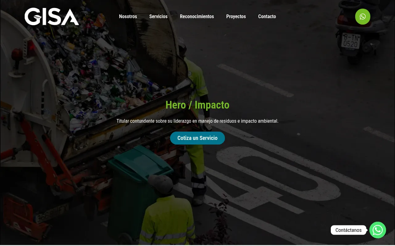 Screenshot of grupogisa.mx