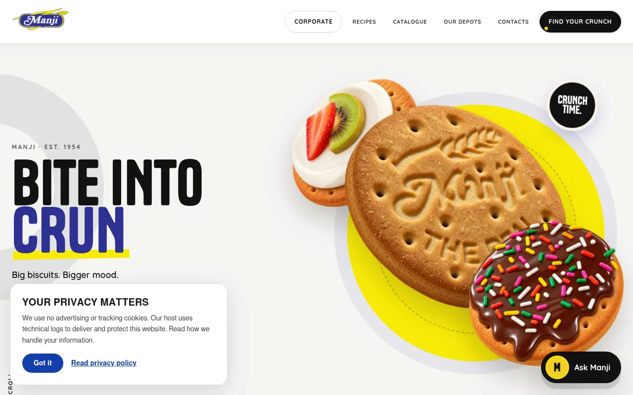 Screenshot of manji.co.ke