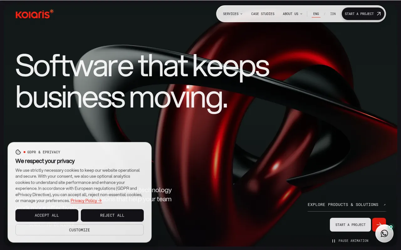 Screenshot of kolaris.co