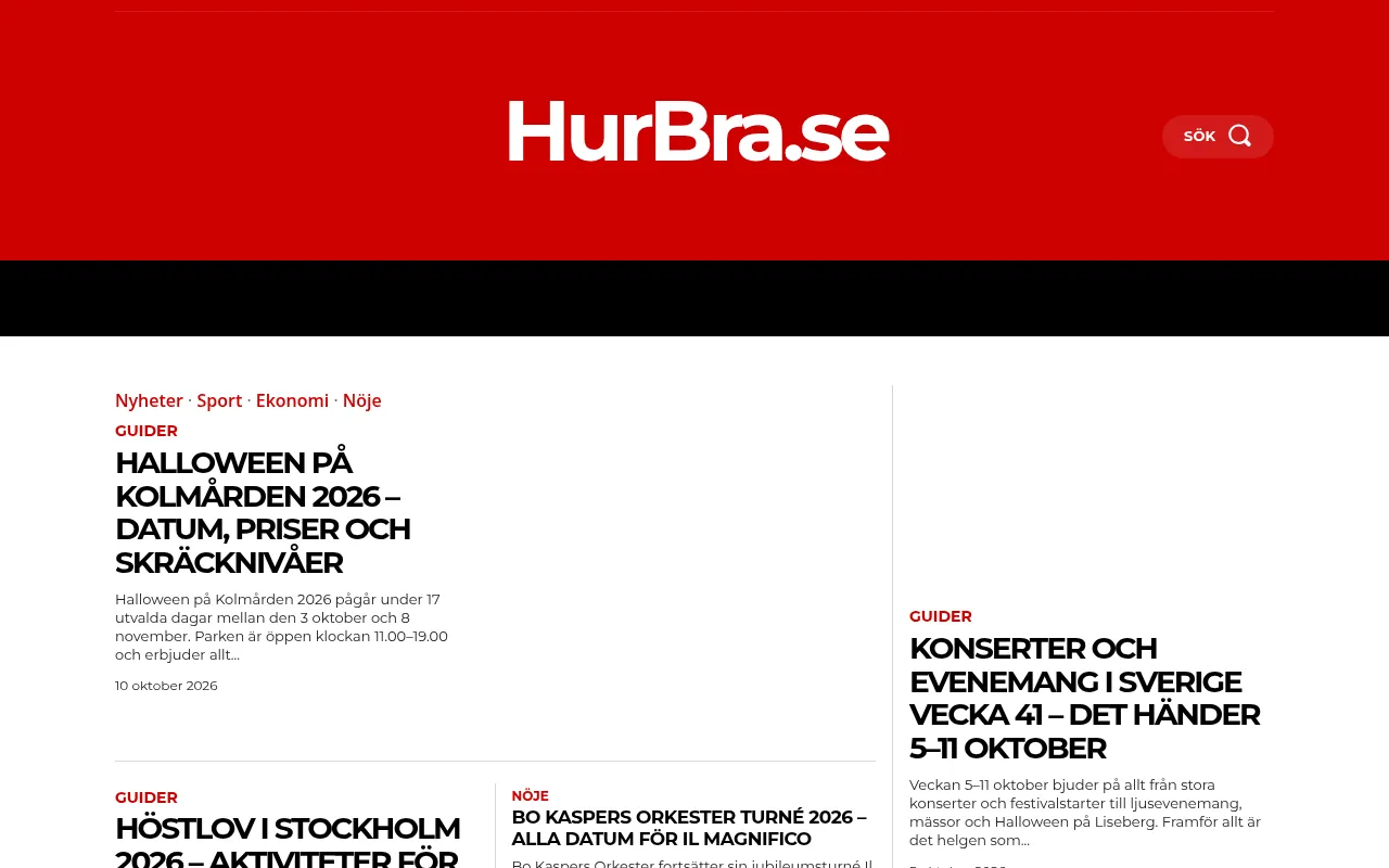 Screenshot of hurbra.se