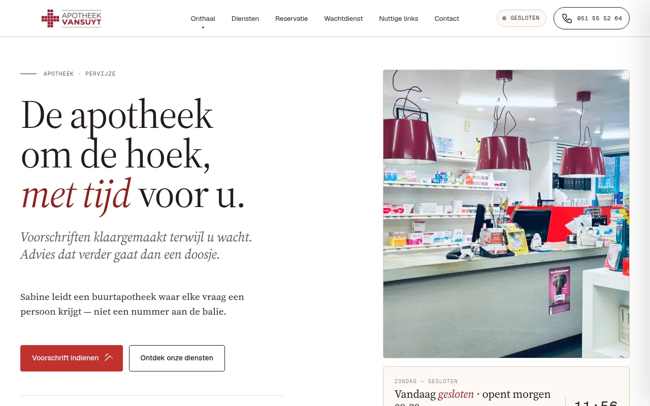 Screenshot of apotheekvansuyt.be