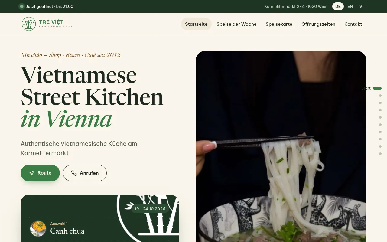 Screenshot of treviet.at