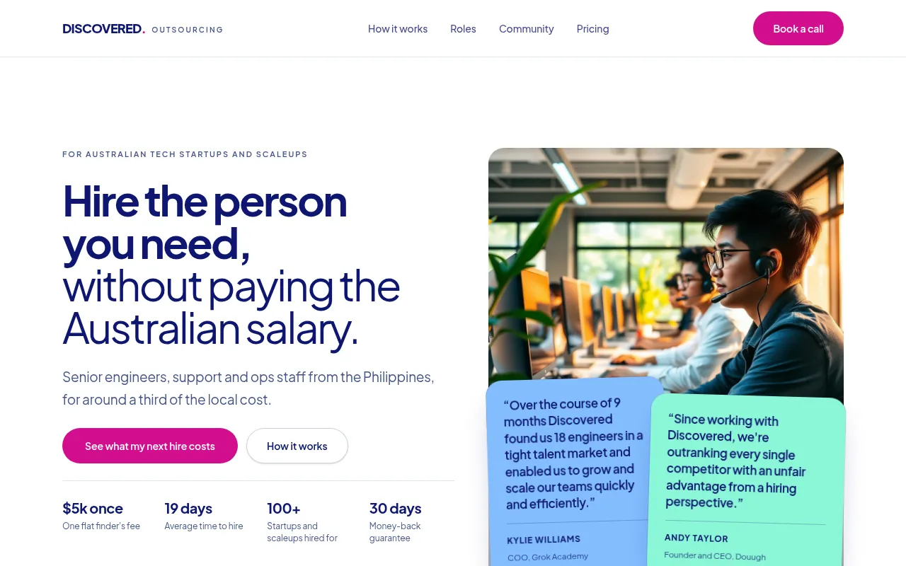 Screenshot of discoveredoutsourcing.com