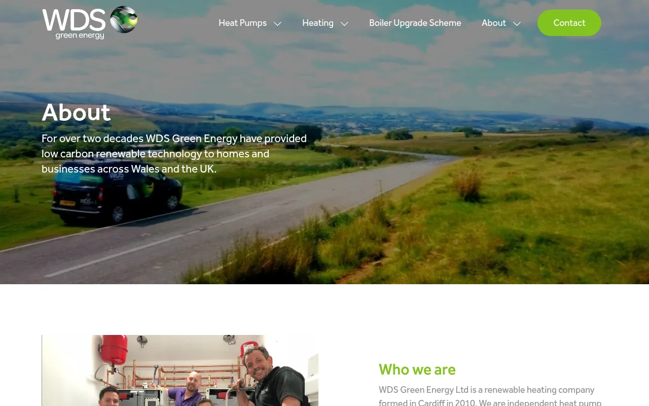 Screenshot of wdsgreenenergy.co.uk