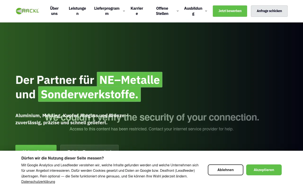Screenshot of rackl-nuernberg.de
