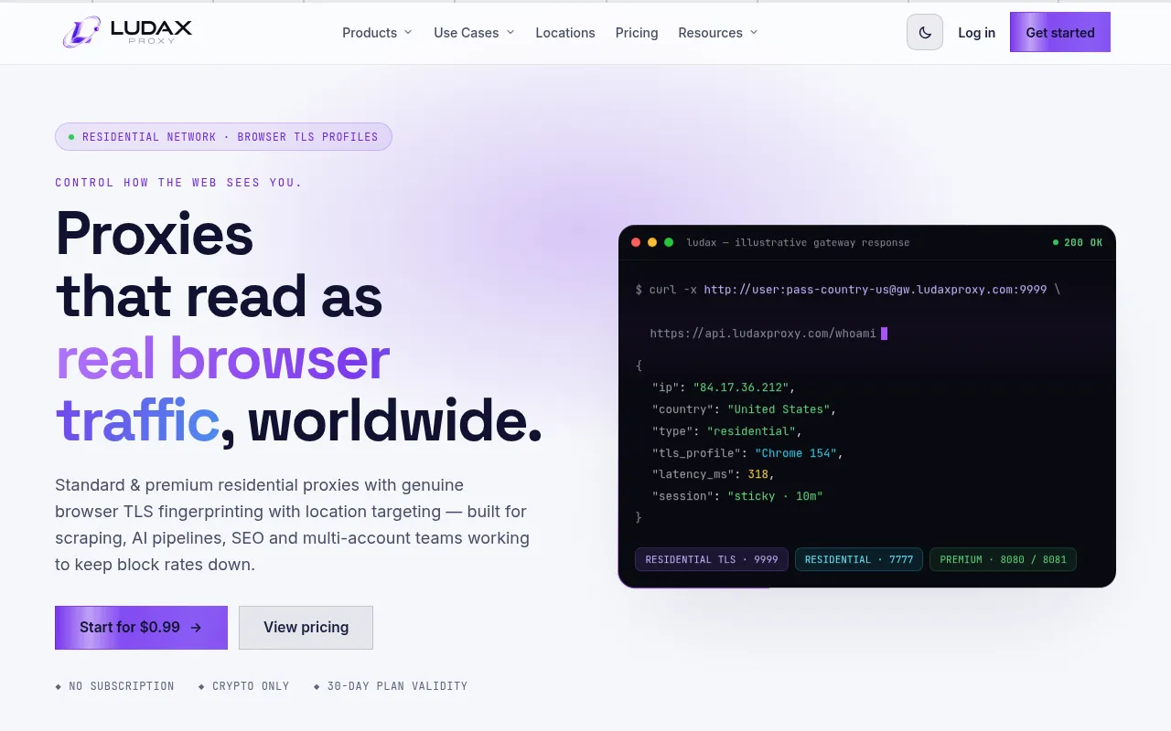 Screenshot of ludaxproxy.com