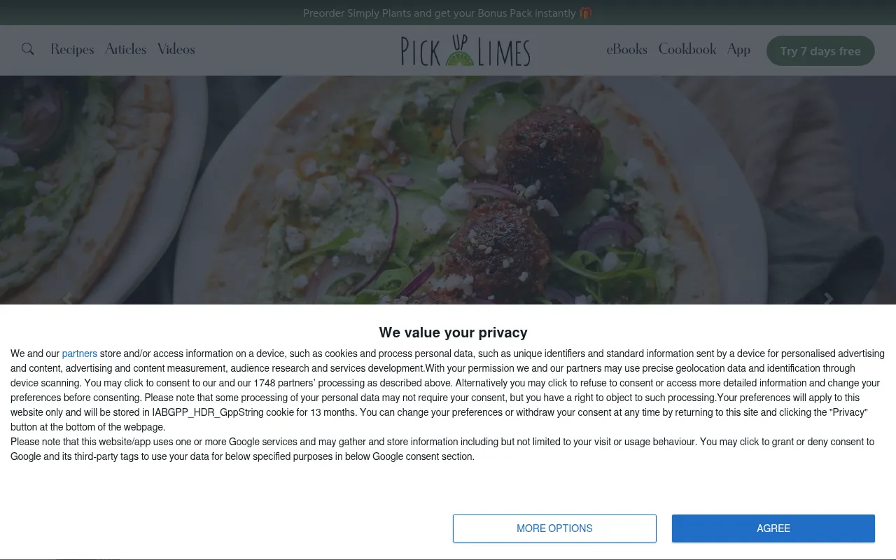 Screenshot of pickuplimes.com