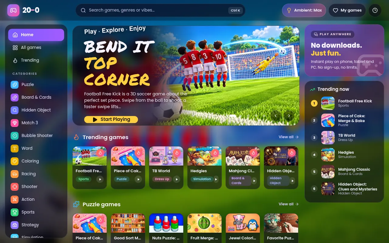 Screenshot of 20-0.org