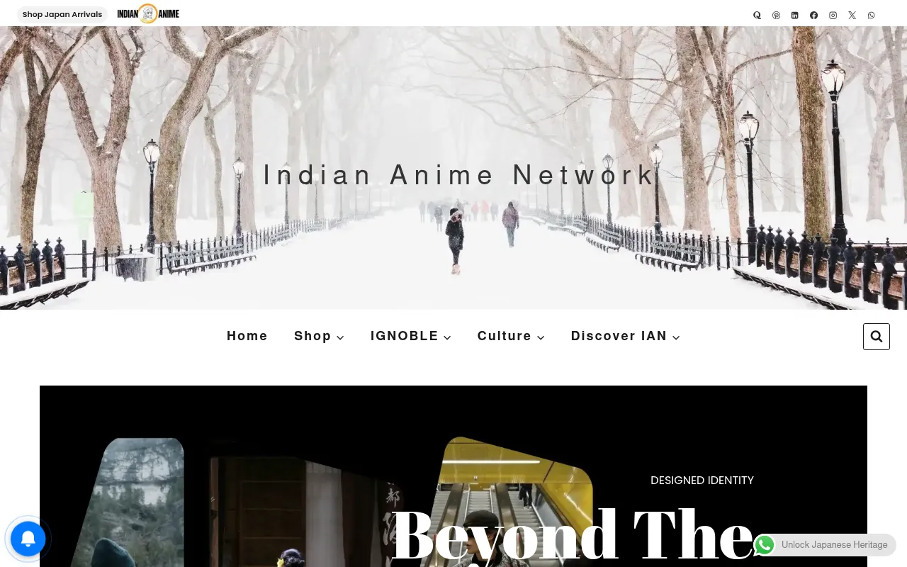 Screenshot of indiananimenetwork.com