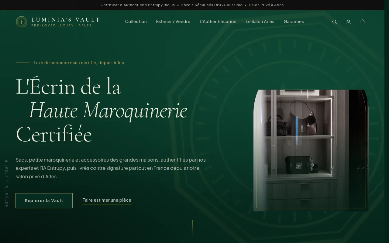 Screenshot of luminiasvault.netlify.app