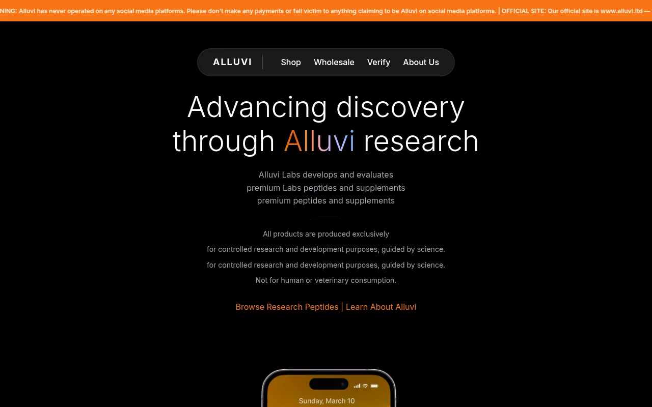 Screenshot of alluvi.ltd