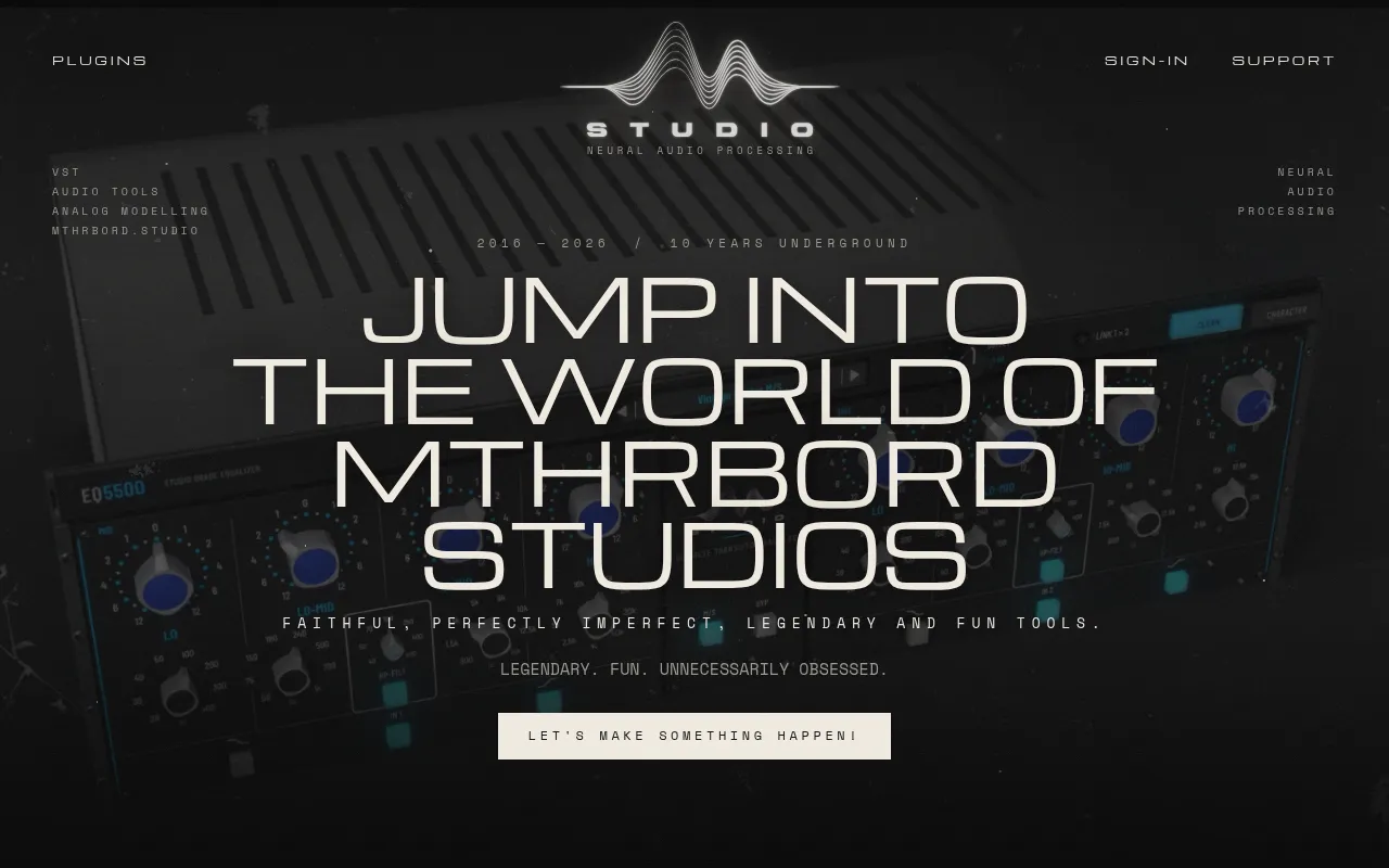 Screenshot of mthrbord.studio