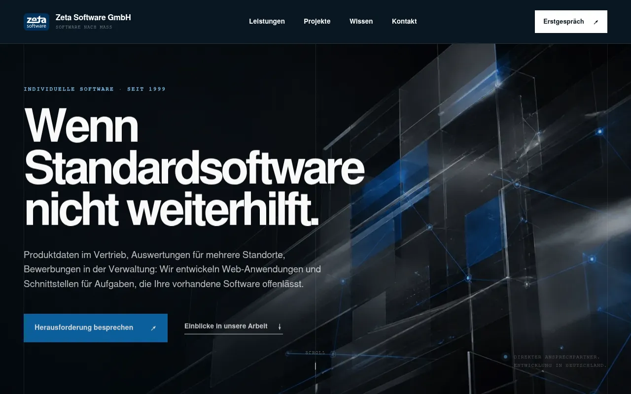 Screenshot of zeta-software.de