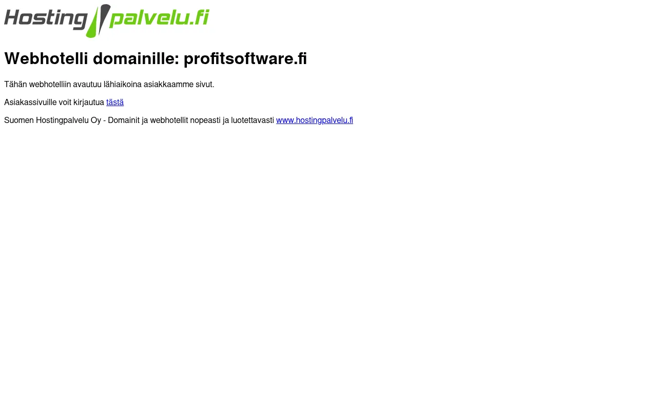 Screenshot of profitsoftware.fi