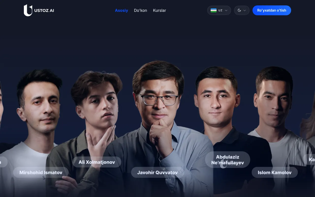 Screenshot of ustoz.ai