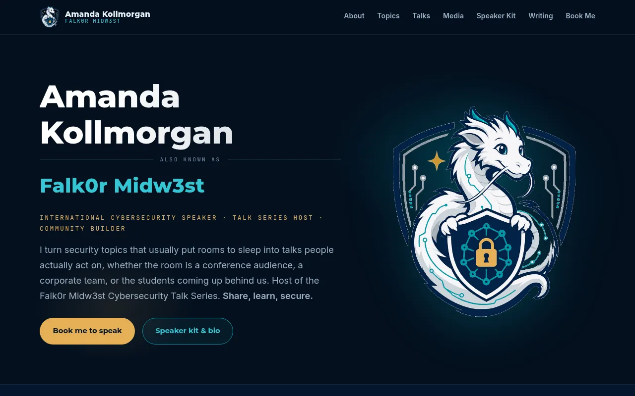 Screenshot of amandakollmorgan.net