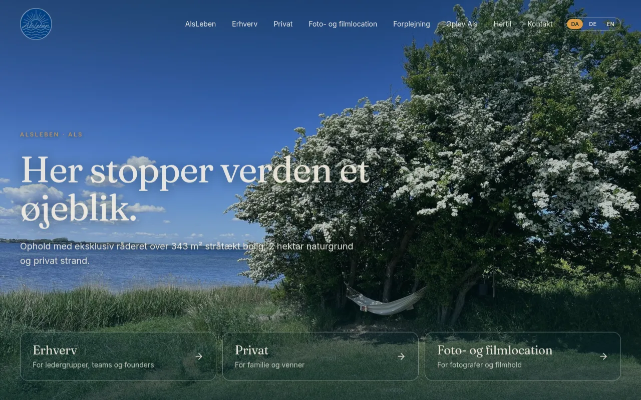 Screenshot of alsleben.dk