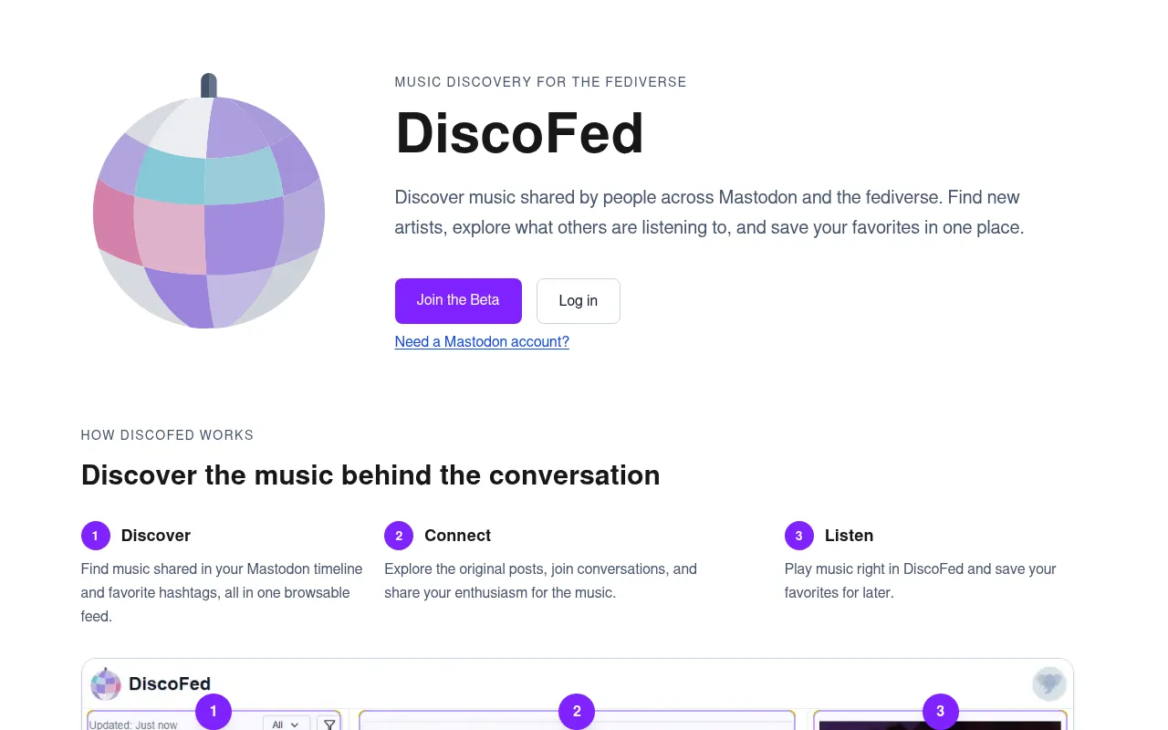 Screenshot of discofed.app