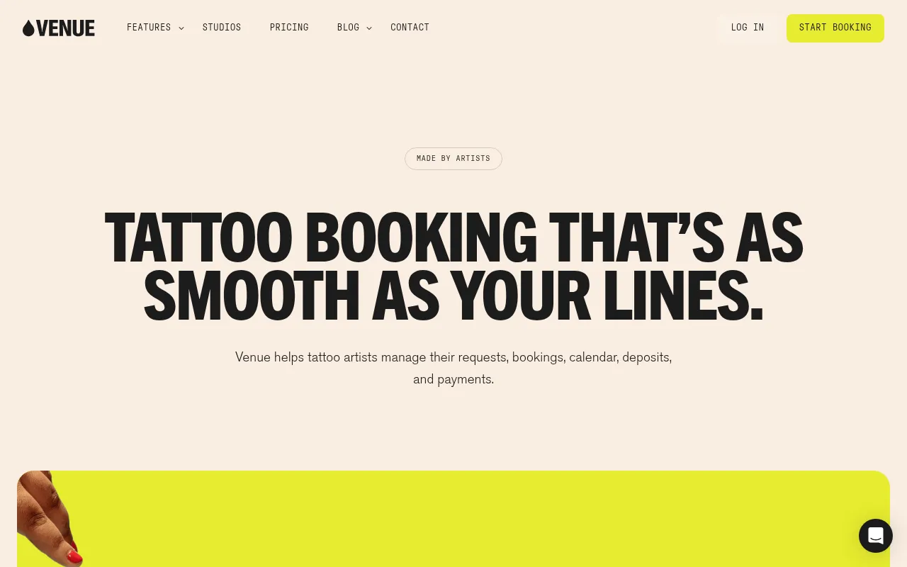 Screenshot of venue.ink
