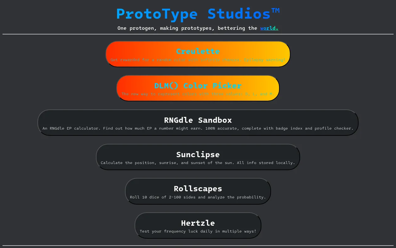 Screenshot of prototypestudios.neocities.org