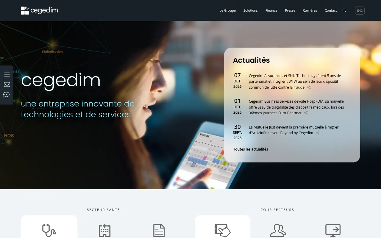Screenshot of cegedim.fr