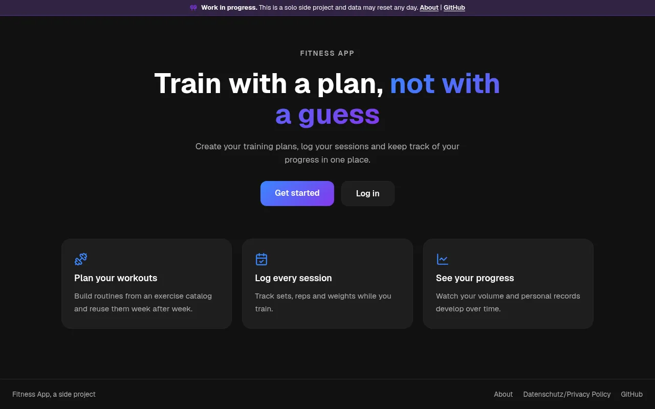 Screenshot of fit.ringelkamp.dev