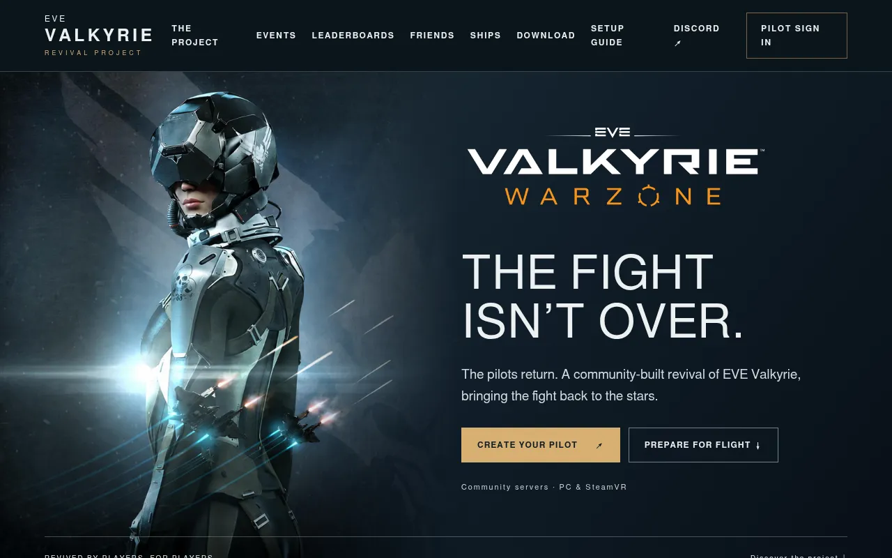 Screenshot of playevevalkyrie.com