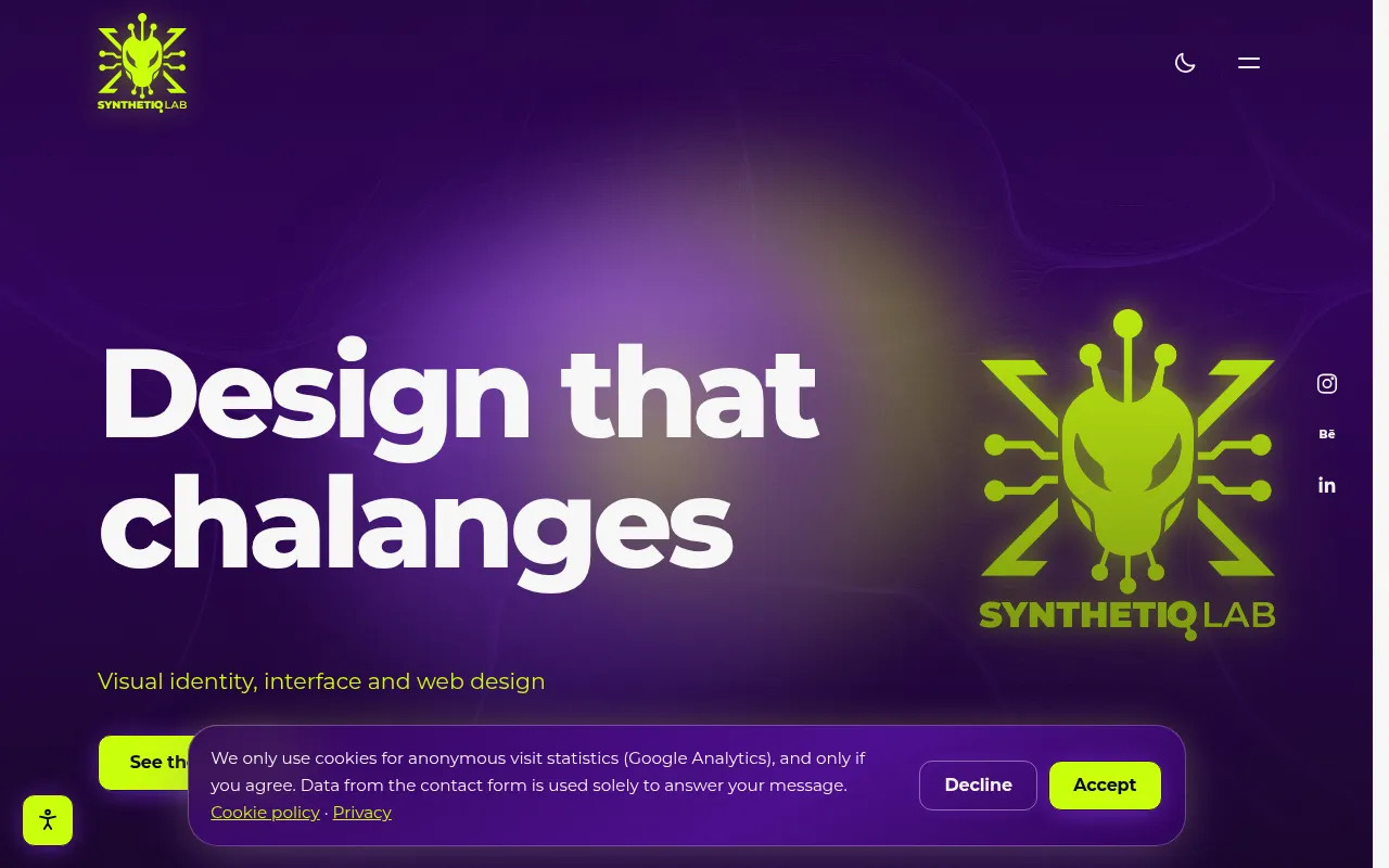 Screenshot of synthetiqlab.com